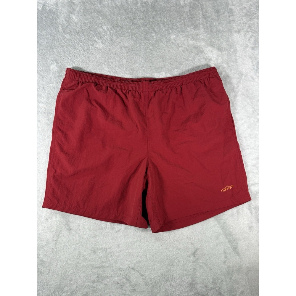 Orvis Shorts Mens XL Burgundy Nylon Swim‎ Trunks